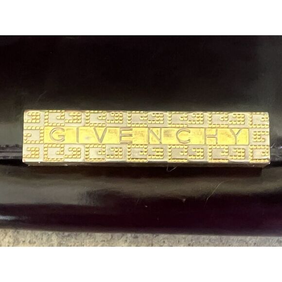 GIVENCHY Vintage Luxury Designer French Wallet Black Liquid LeatherGG Logo Large - Picture 11 of 15